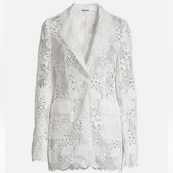 Elie Tahari vibrant pure white Blazer jacket formal bride Sleek Design - Picture 9 of 17